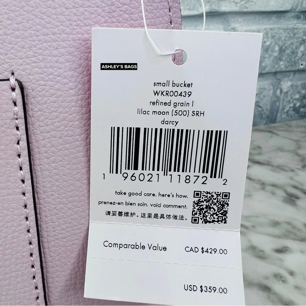 Kate Spade Darcy Bucket Bag Crossbody In Lilac Moon - Picture 10 of 11